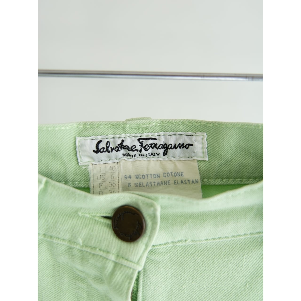 【Salvatore Ferragamo】Made in Italy Cotton Stretch Slim Pants（サルヴァトーレ フェラガモ イタリア製コットンストレッチスリムパンツ）