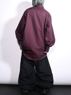 burgundy color oversize drapery shirt