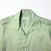 INTERIM / RAMIE SHEER LAWN HYPER BIG S/S OPEN COLLAR SHIRT