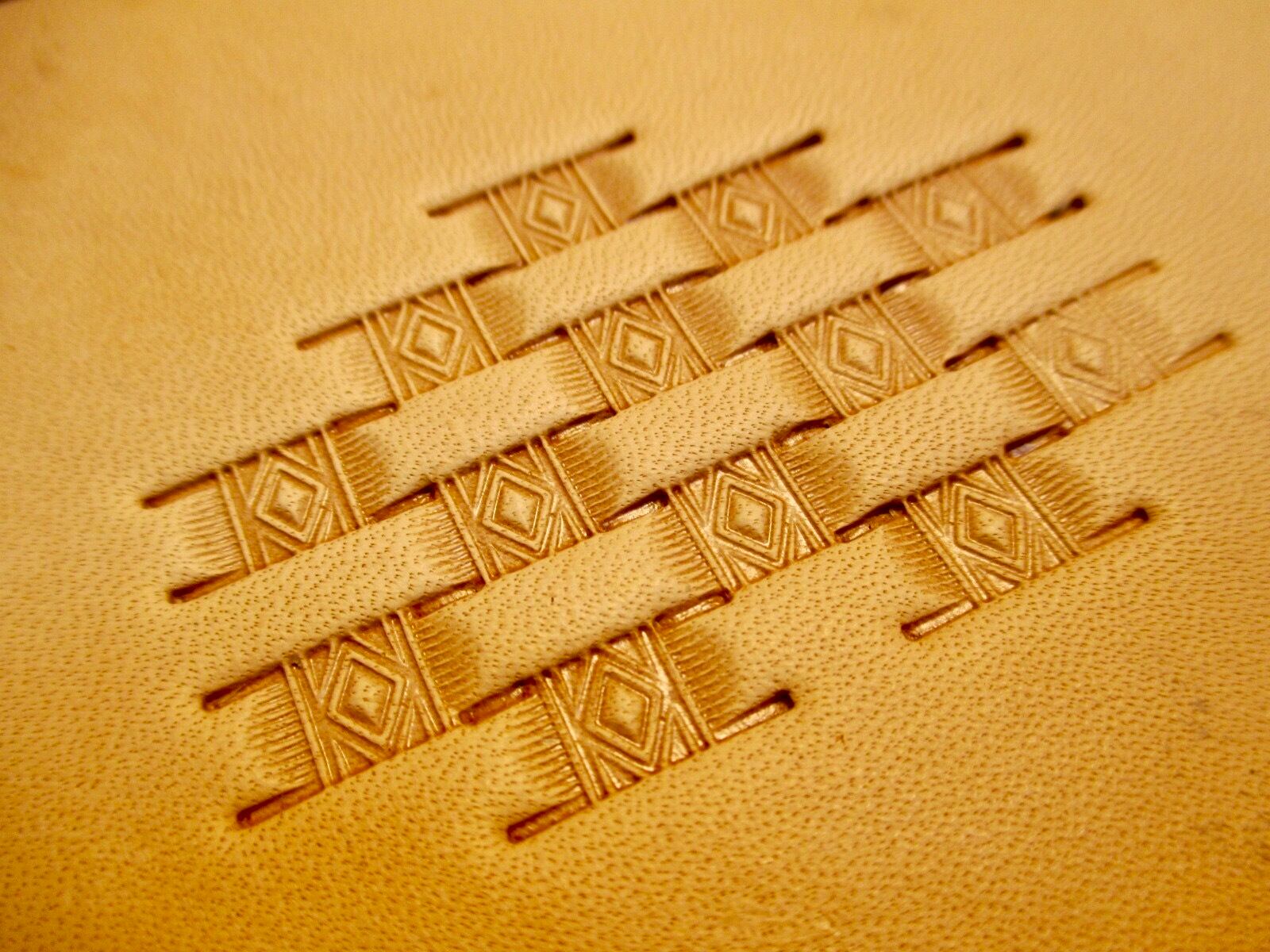 ダイヤバスケットスタンプ(PX002) Handmade leather goods t.kanno