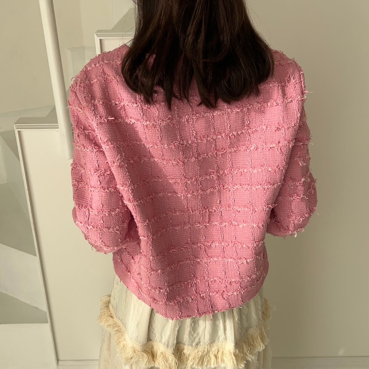 ノーカラーツイードジャケット_LN03222 | lanan(ラナン)