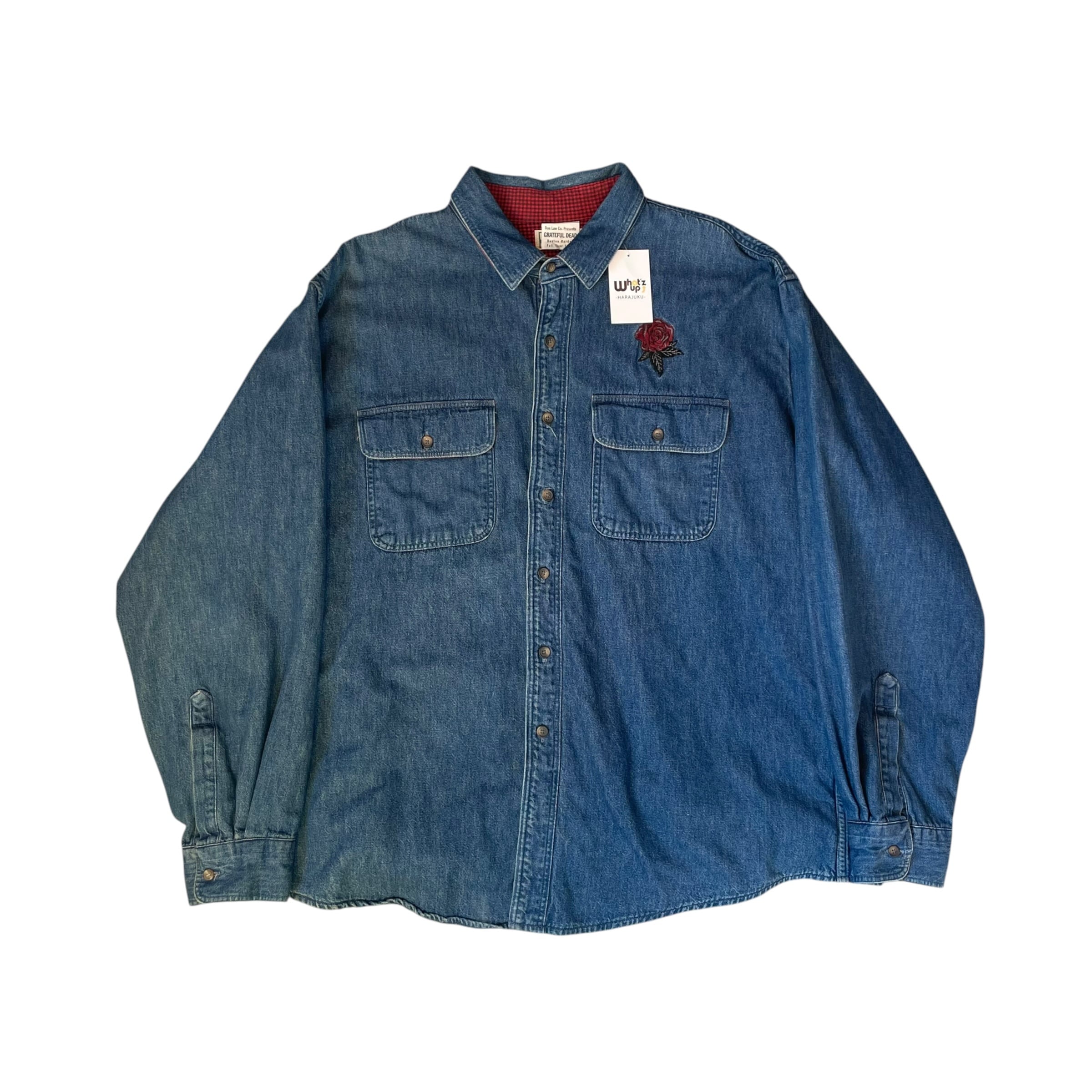 Rare!! 1994s L.L.Bean×Grateful Dead "Boston Garden Fall Tour 1994" Flannel Lining Denim Shirt