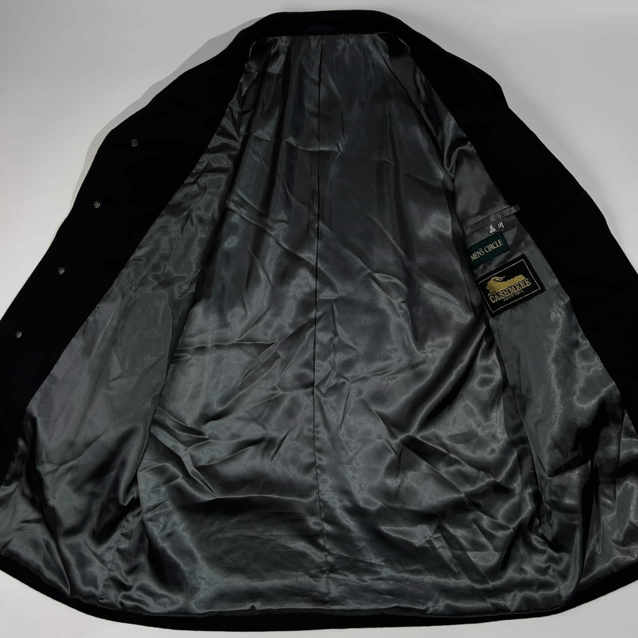 カシミヤ100% MEN'S CIRCLE メンズサークル ステンカラー コート S/ブラック メンズ
