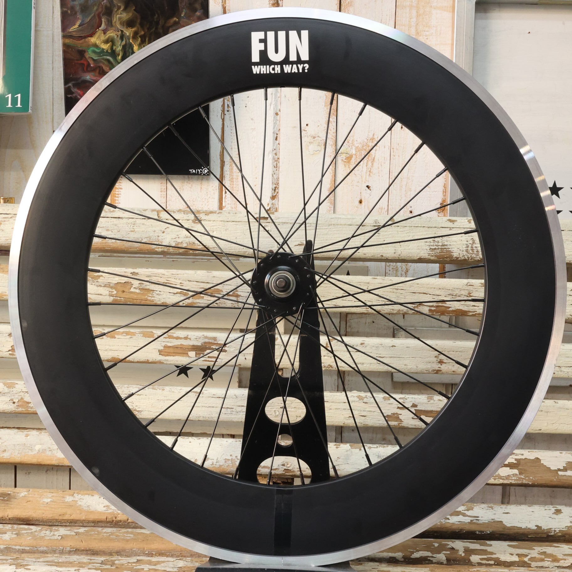 FUN Soupra 700C 90mm フロントホイール マットブラック クリンチャー 