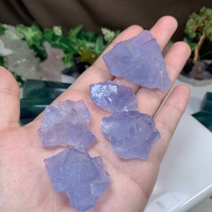 49.(小)5個セット☆幻想的な色合い☆ヤオガンシャン産・パープルフローライト原石