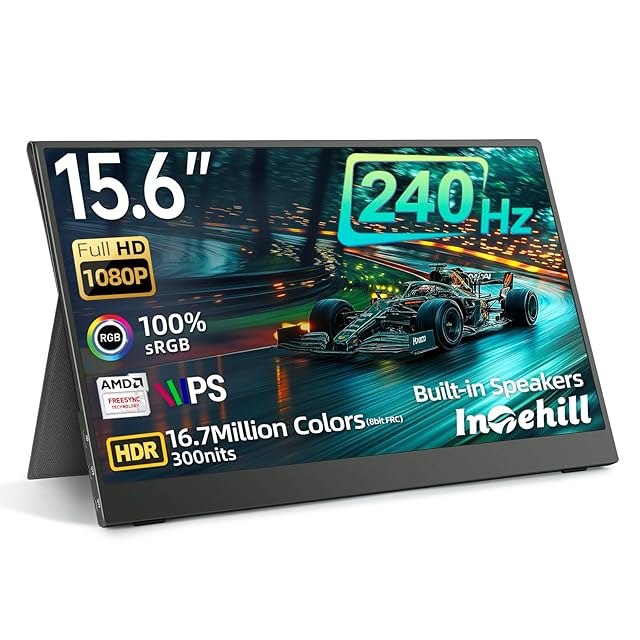 Intehill モバイルモニター 240Hz 15.6インチ Fast IPS・FreeSync・HDR
