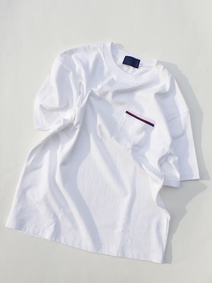 【EZ DO MARKET限定】EACHTIME. + CODE;C + BLANKMAG Rib Pocket Tee WHITE