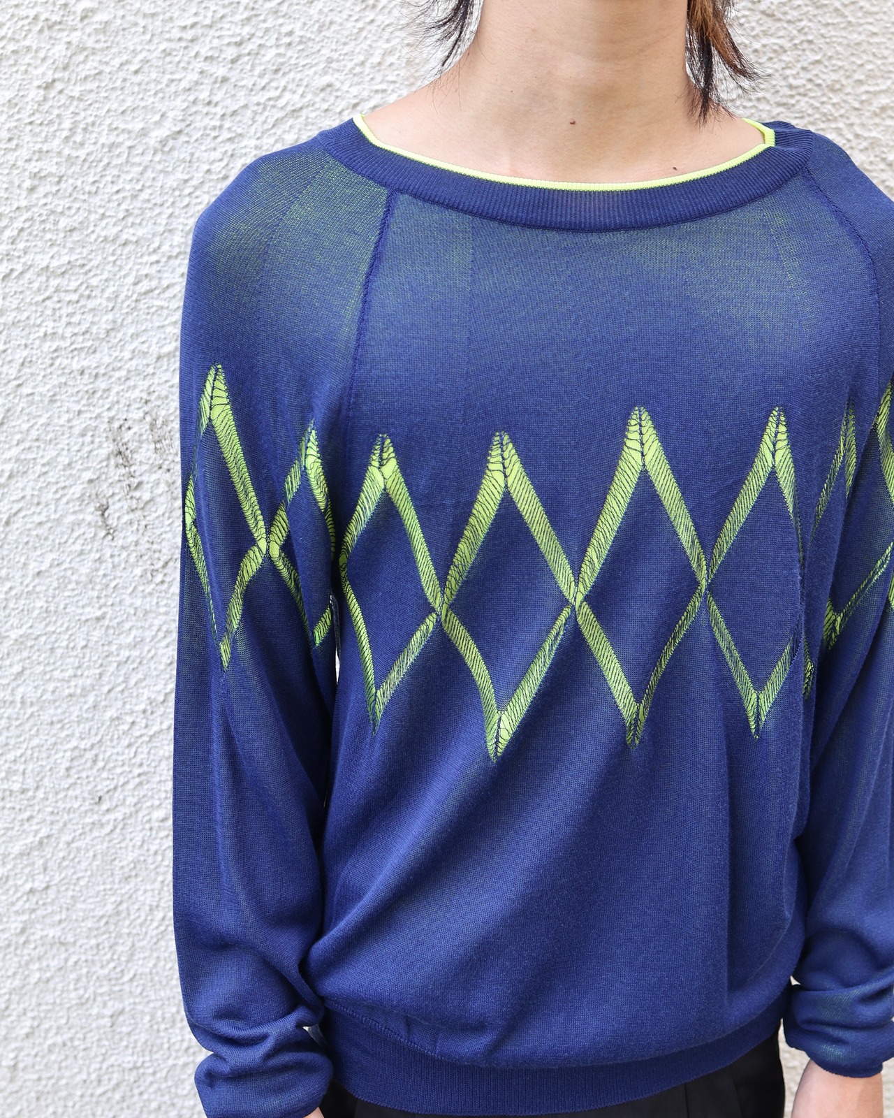 【VERSACE】coloring layered design knit