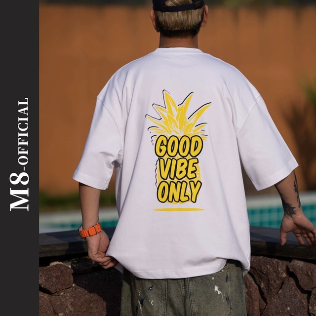 retro back print T-shirt 3color M0135