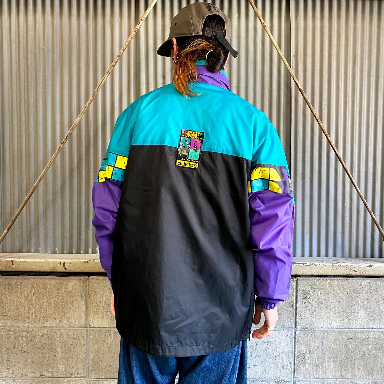80〜90年代 adidas アディダス RAIN ハーフジップ プルオーバー 