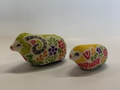 未 （ひつじ） 干支 木版手染めぬいぐるみ | 真工藝 （真工芸）