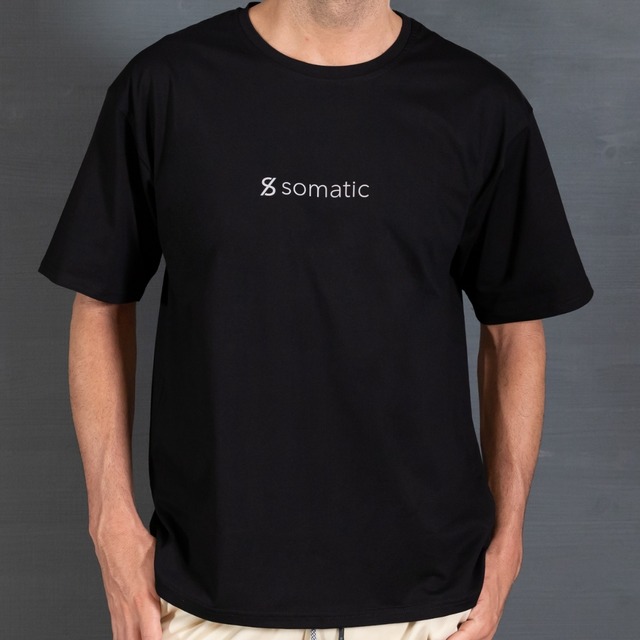 somaticロゴプリントフィットTシャツA