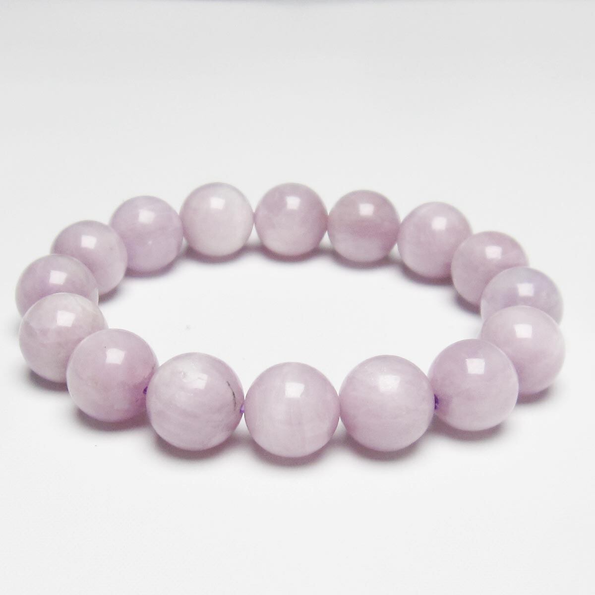 クンツァイト ブレスレット 12mm ミルキークンツァイト 一点物 メール便可 [M便 1/10] 111-19693