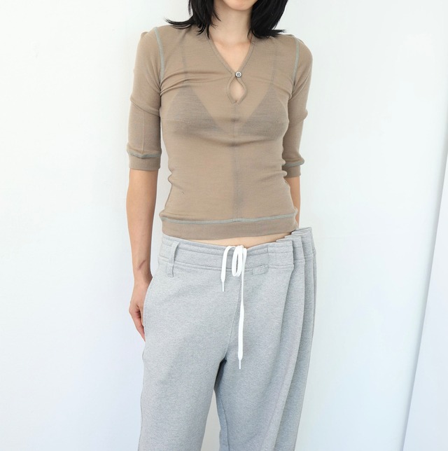 【ulikasanctus】CURTAIN JERSEY PANTS