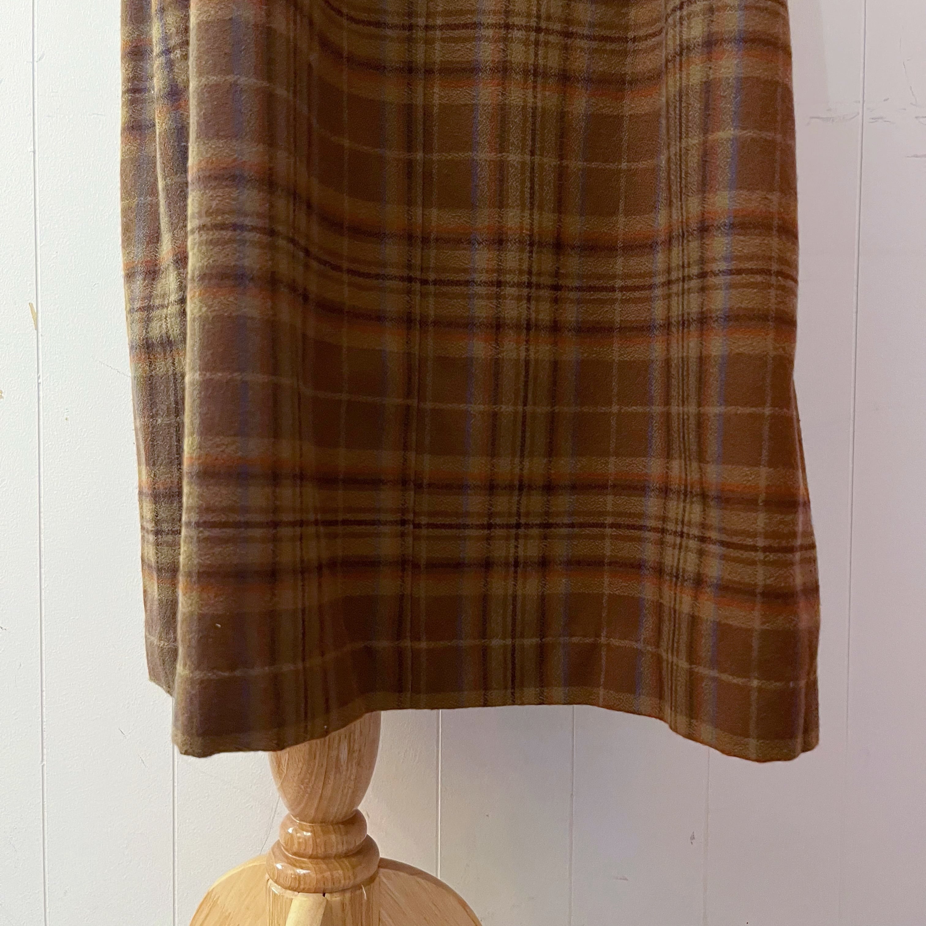 brown check jumper skirt