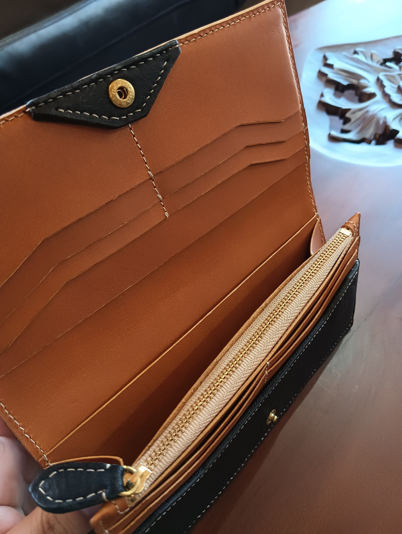 【希少】特別な価値ある「一点もの」＊鹿革長財布・～ロングウォレット【ジビエレザー】