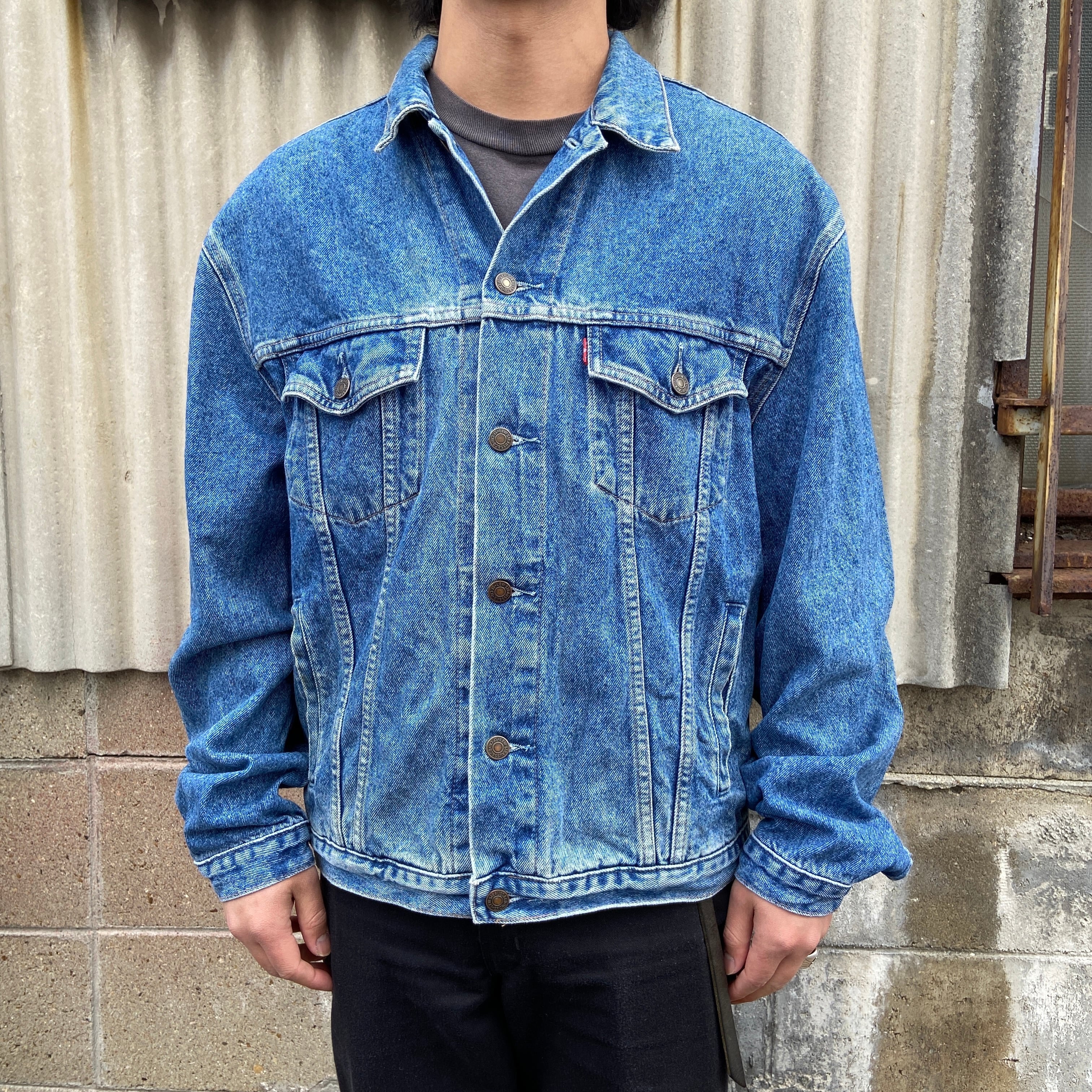 Levi's / リーバイス | 1990s～ Vintage Euro チュニジア製 70503 small e 濃紺 ユーロ トラッカー デニム ジャケット | L | インディゴ | メンズ