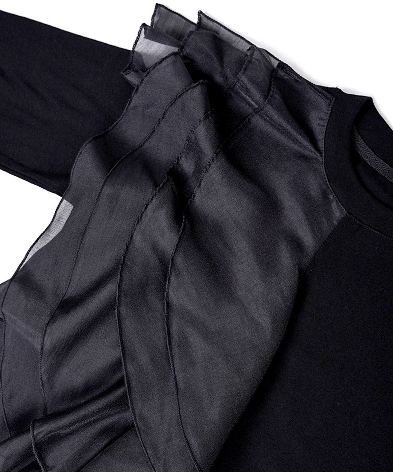 フロントフリルペイント L/S Tシャツ (WHITE) CQ-47019