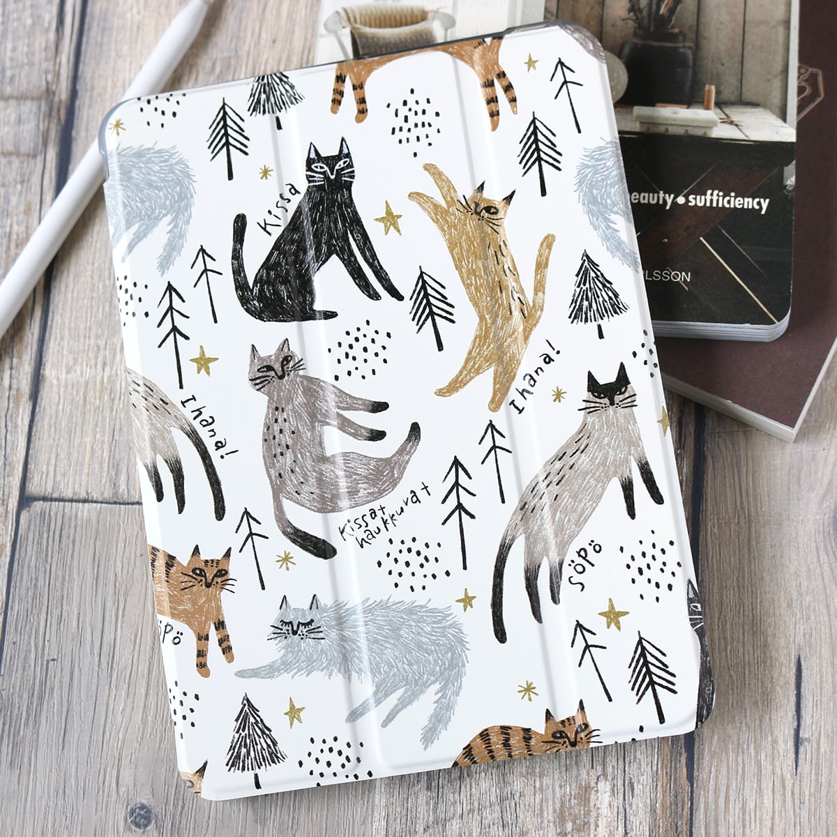 BAGGU iPadケース キルティング 猫柄 BAGGU iPadケース キルティング