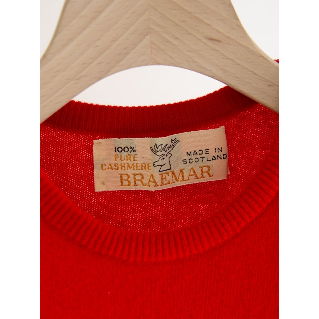 【BRAEMAR】Made in Scotland 100% Cashmere H/S Sweater(ブレーマー スコットランド製 カシミヤ半袖ニット セーター)