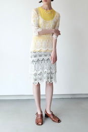floral lacy mini dress