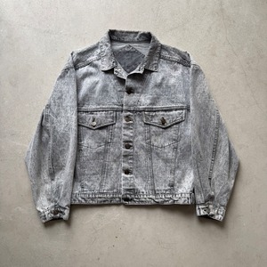 ACID WASHED BLACK DENIM JACKET