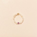 淡水パールとアメジストのリング｜いつもの日に、小さなおめかしを
