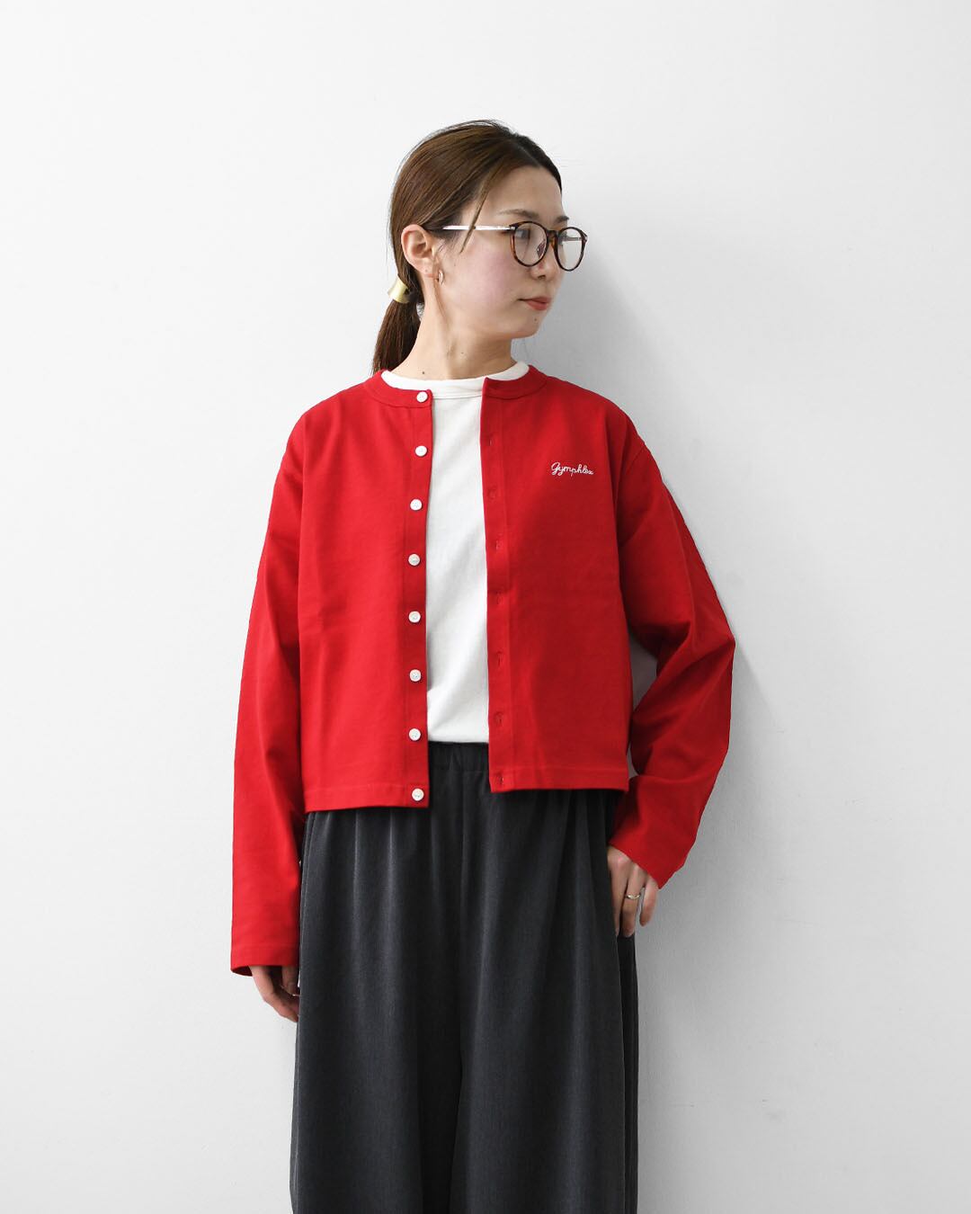 Gymphlex [ジムフレックス] W Cotton L/S Short Cardigan [GY-C0367SCT