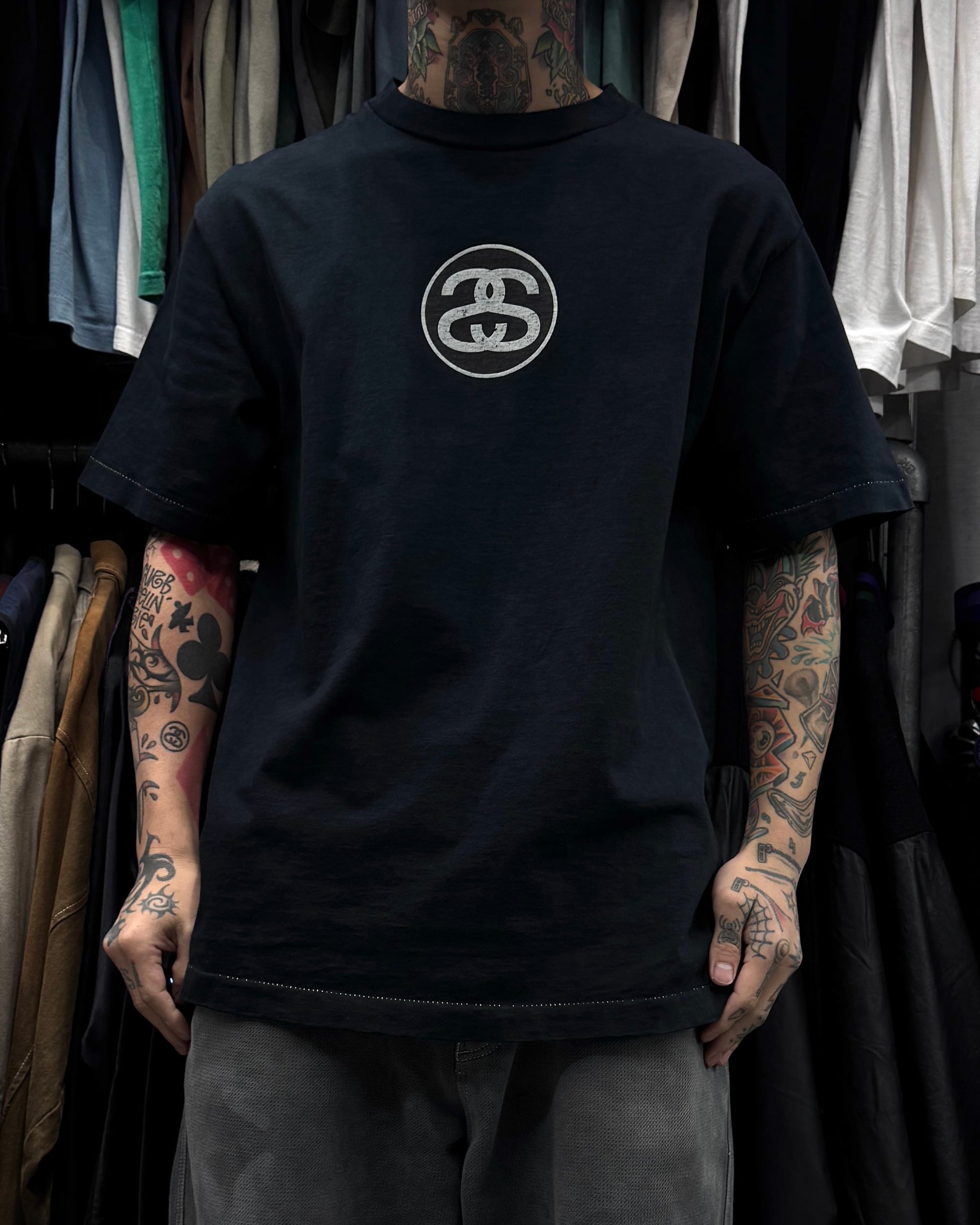 90's old stussy Vespa Design Tee “白タグ” 【Roots店】 | curb
