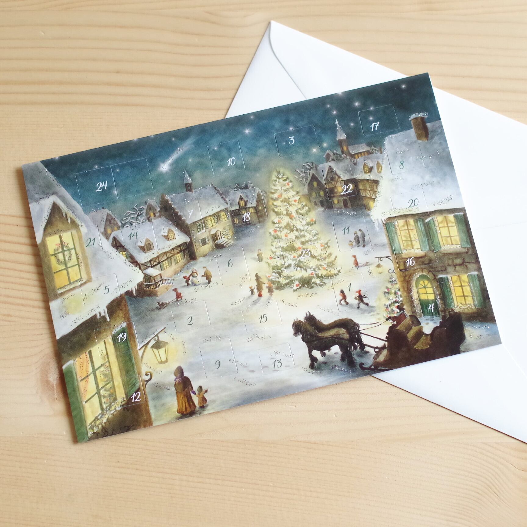 アドベントカレンダー 村のクリスマス（A6サイズ） | 木のおもちゃ専門