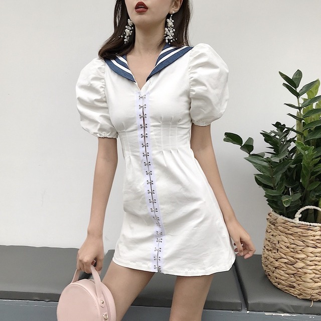 入荷しました コルセット風 セーラー ワンピース ゆめかわ専門店poticuu ぽちきゅう