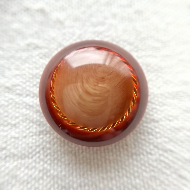レンガマーブル ゴールドリング 22.5mm