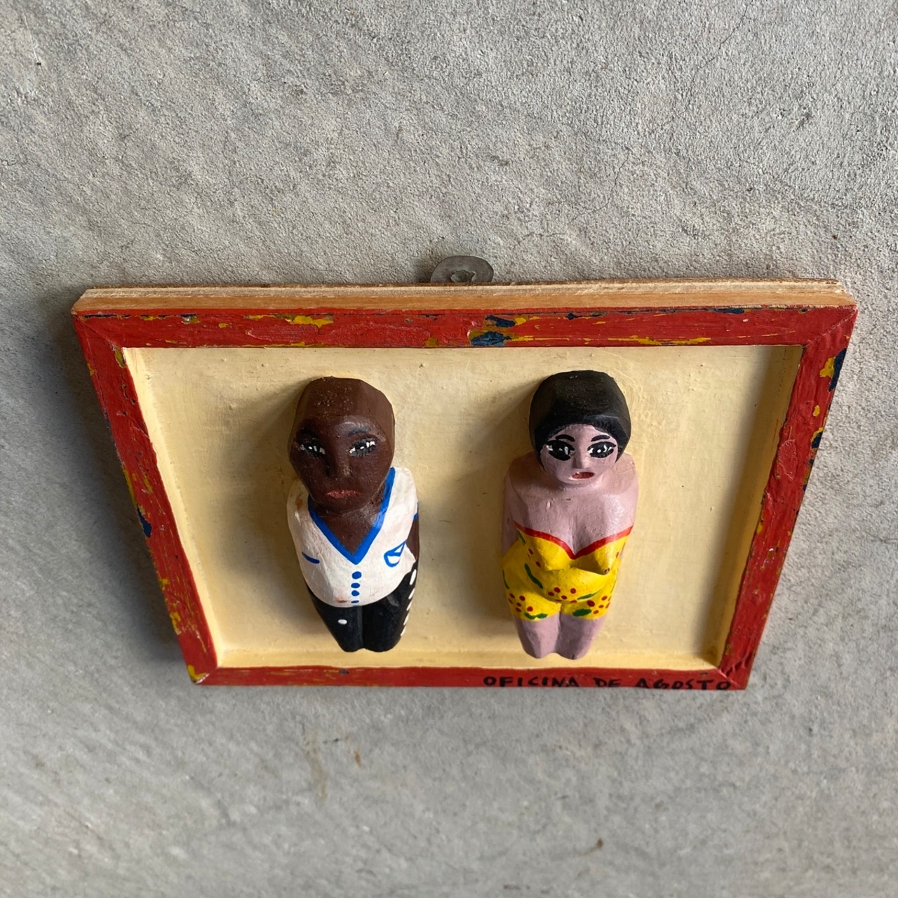 フォークアート OA 壁掛け 額縁 メン&ウーマン