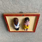 フォークアート OA 壁掛け 額縁 メン&ウーマン