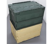 トラスコ中山(TRUSCO) 蓋つき折りたたみコンテナ コヨーテ ベージュ 50L CT50-CYT