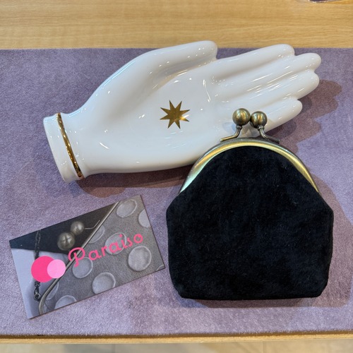 miniがま口 無地 ブラック AGD