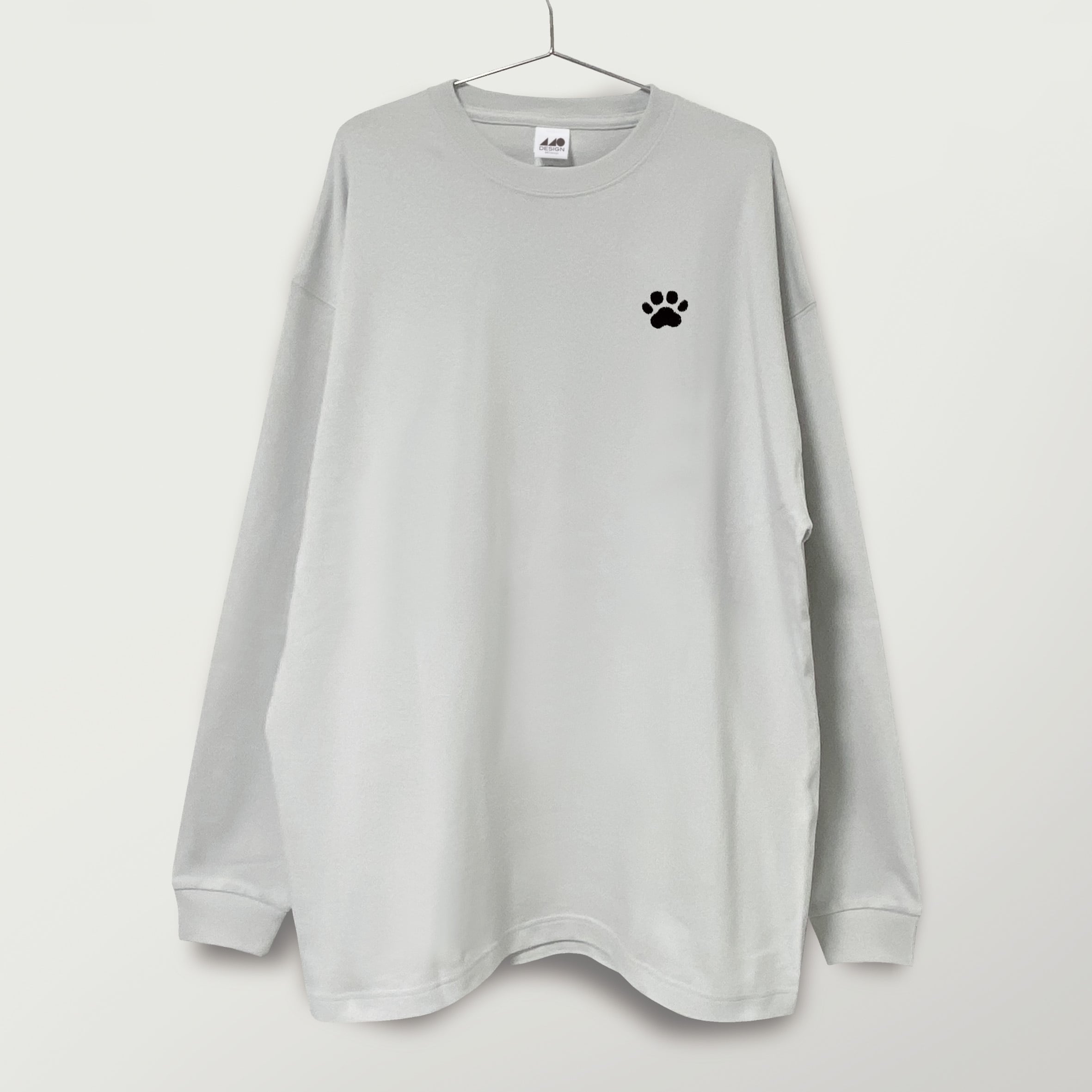 刺繍＆ステンシル☆ロンT／猫と眼鏡。 | 440design