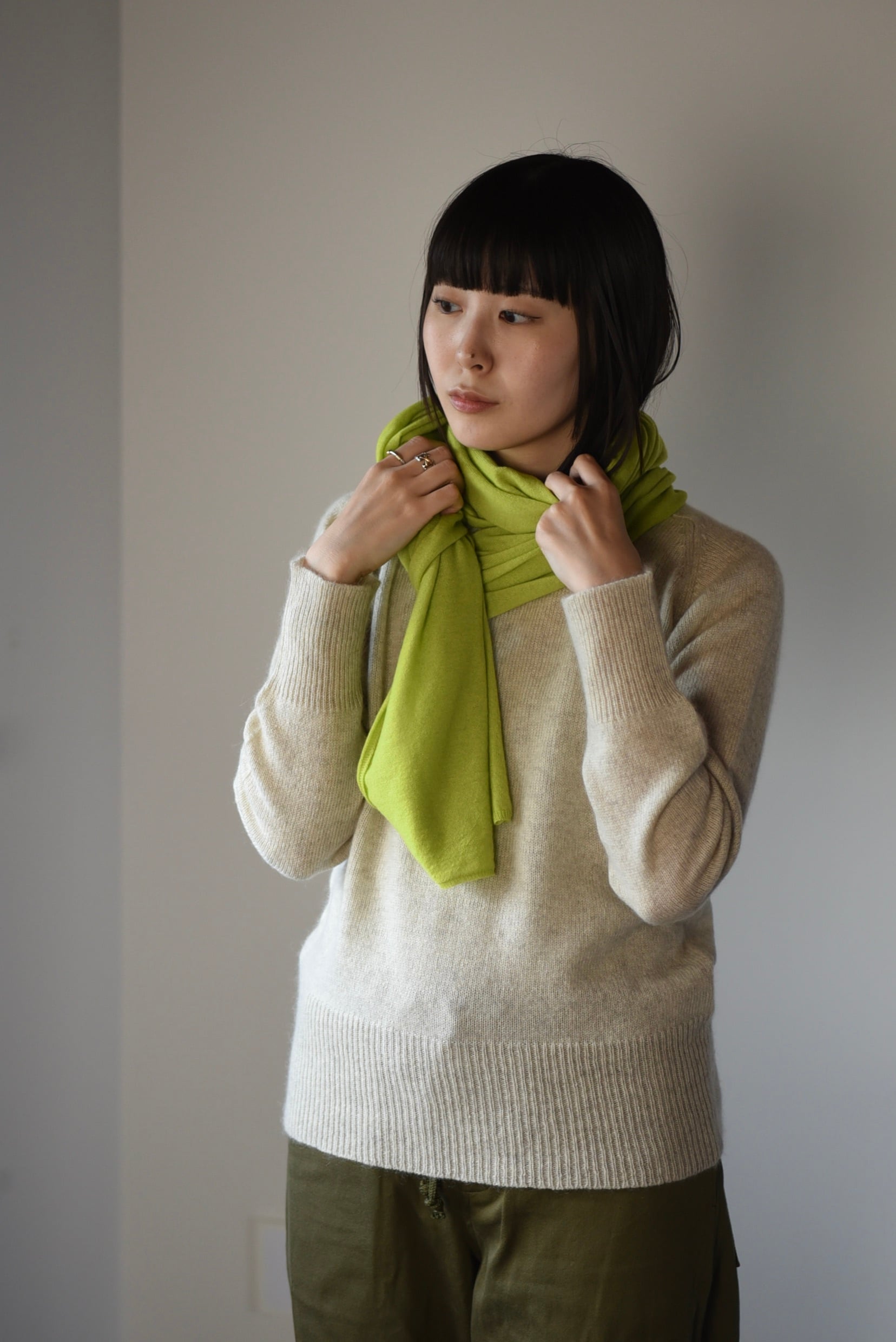 eleven 2nd｜イレブンセカンド｜ストール ｜アップルグリーン | 岡の