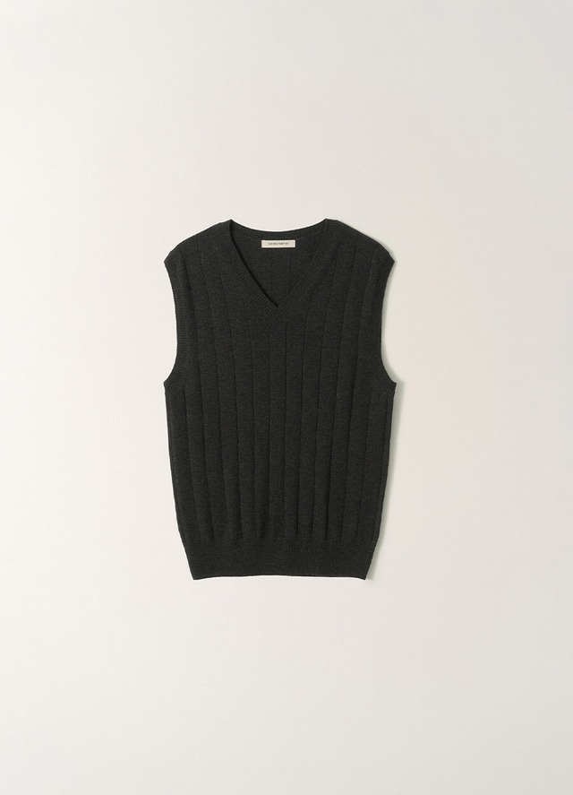 [NOTHING WRITTEN] Hetti wool vest (Charcoal) 正規品 韓国ブランド 韓国通販 韓国代行 韓国ファッション ナッシングリトゥン 日本 店舗