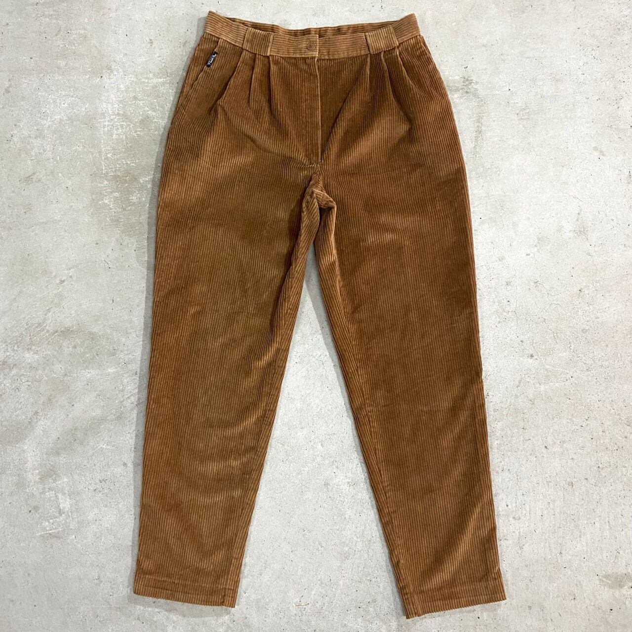 70s Vintage 3タック コーデュロイバギーパンツ ブラウン W32相当