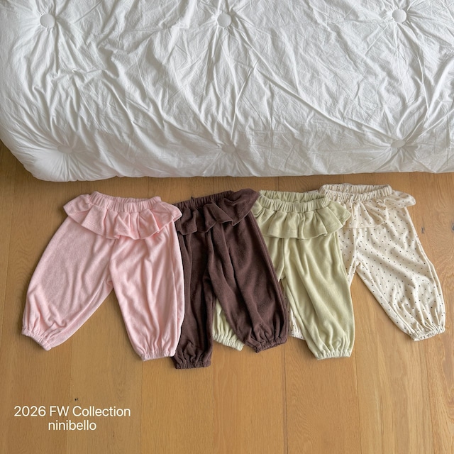 【取寄】ninibello|yum terry frill bloomers|ヤムテリーフリルブルマ|XS-2XL|kids|26 autumn