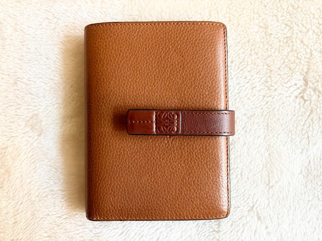 LOEWE Vertical leather wallet medium BROWN MADE IN SPAIN