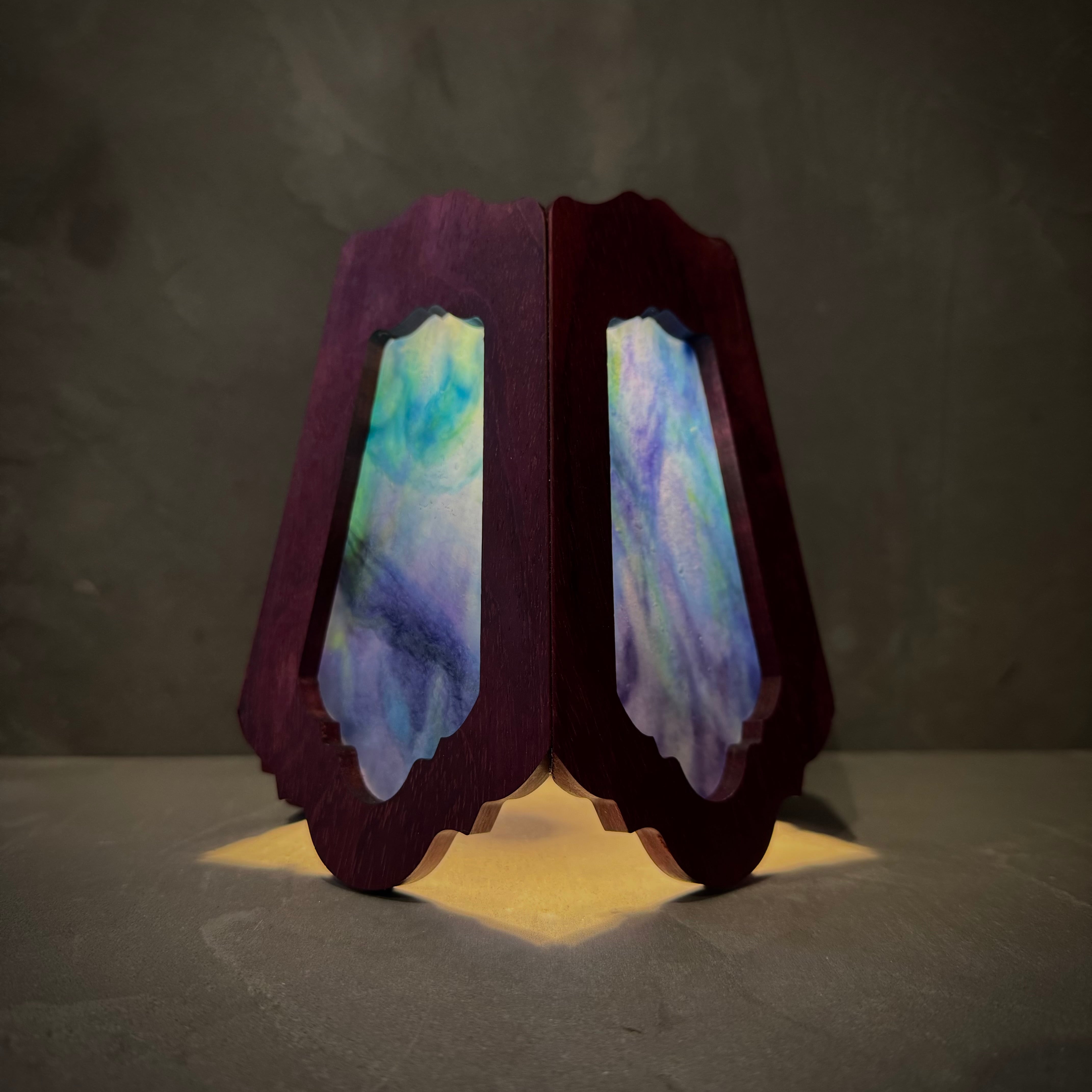 Dapple Glass Shade 【ウォールナット】ターコイズブルー ダップルグラスシェード【ウォールナット】ターコイズグリーン
