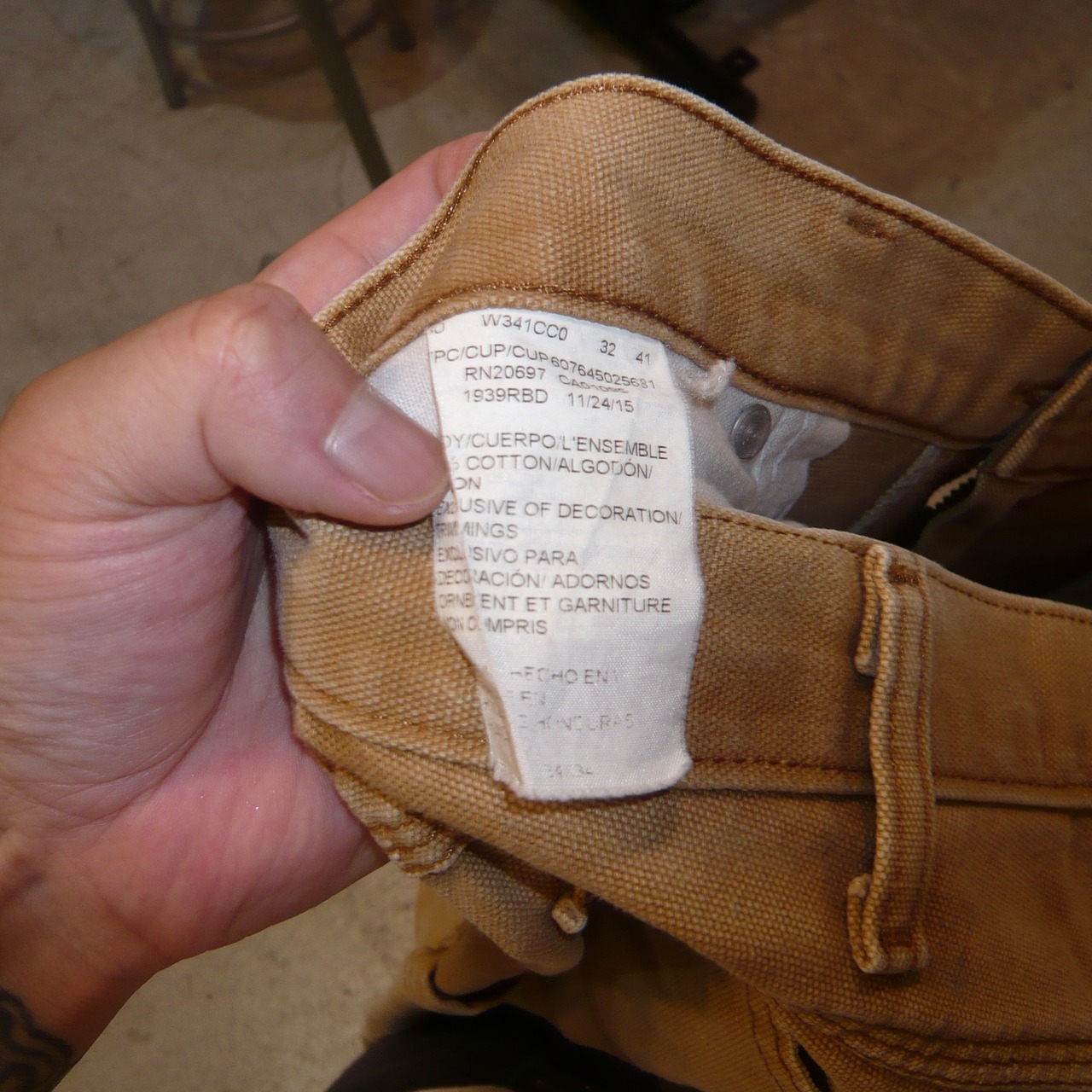 00s Dickies ペインターパンツ カーキ W34