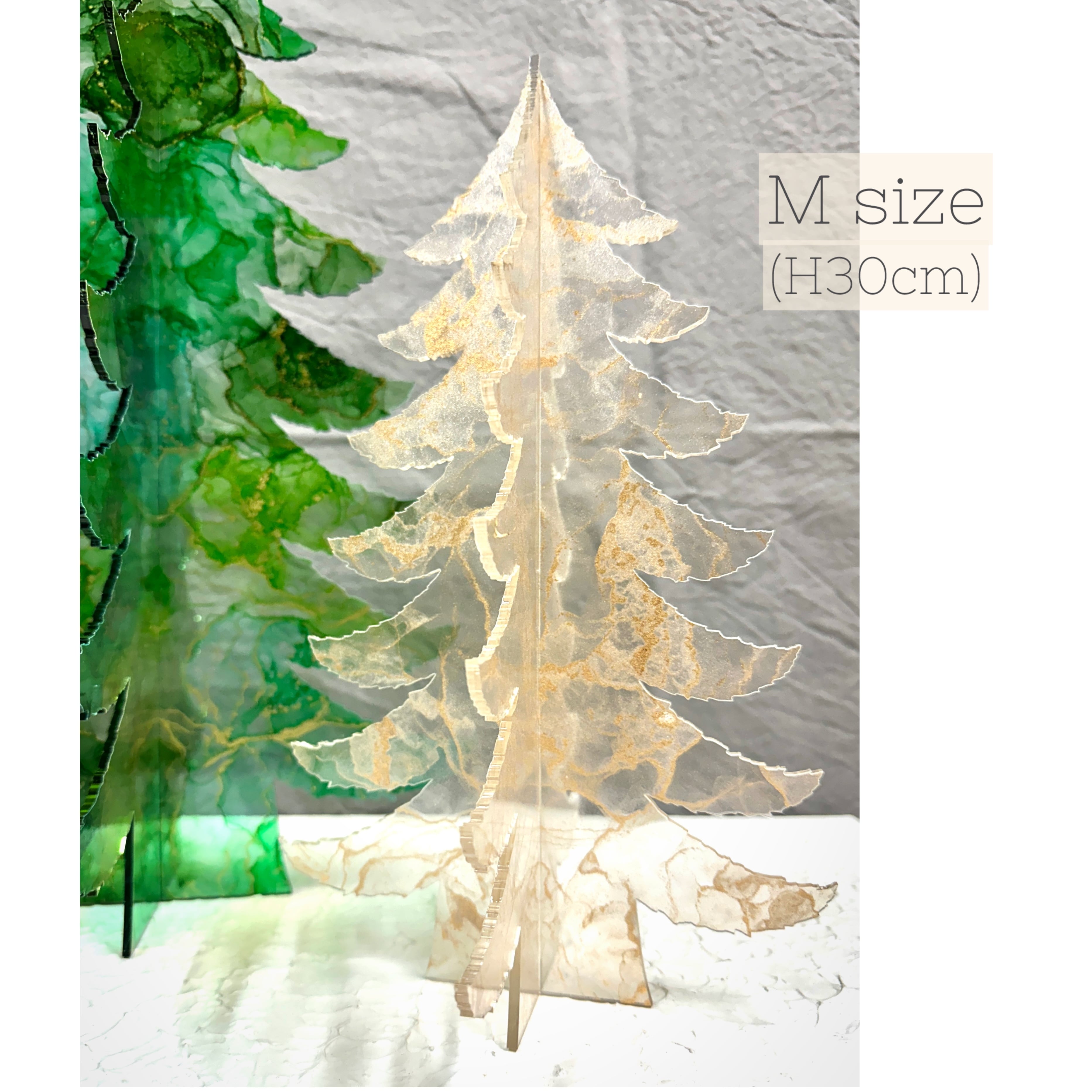 グロス♢Art tree (M) - Gold × White pearl  Mix