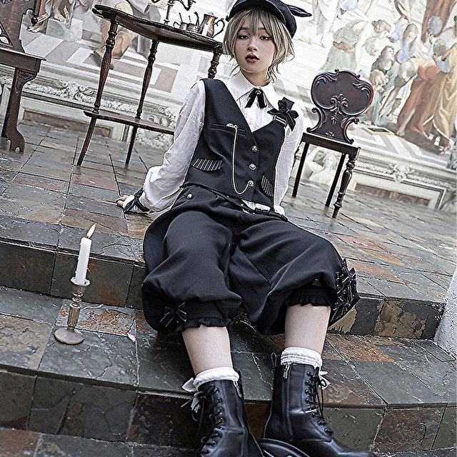 SEASONZ 国内発送 皇子系ロリータ 王子系 少年装 Princess Chronicles オリジナル 3点セット オールインワン ユニセックス 麗人 舞台衣装 ゆめかわ