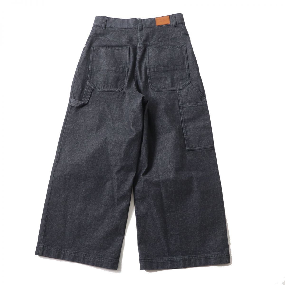 HERMES ブラック ワイドパンツ 34 美品】HERMESワイドパンツ 34