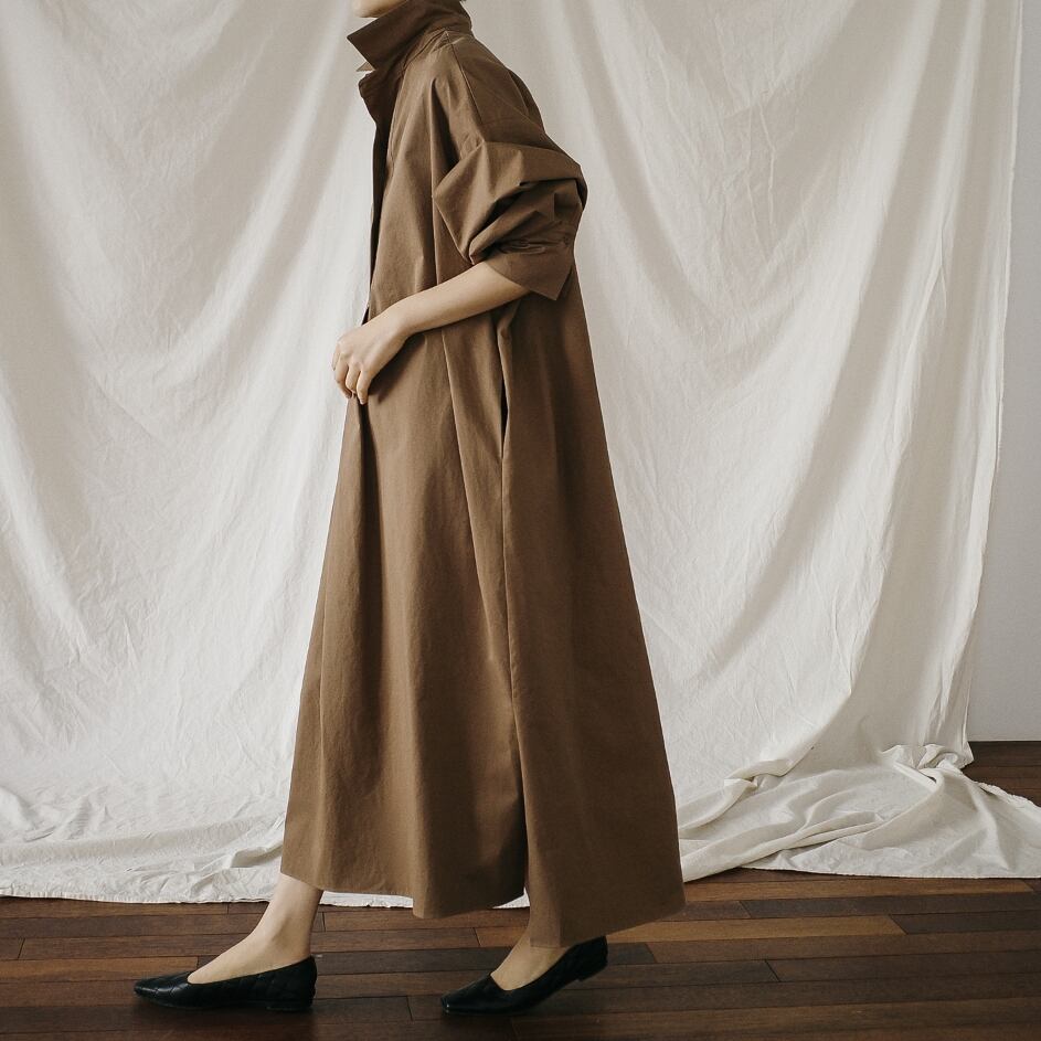 volume shirt long one-piece m0362