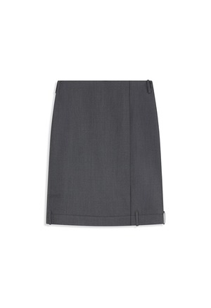 [OPEN YY] TAILORED TROUSER MIDI SKIRT, CHARCOAL 正規品 韓国ブランド 韓国通販 韓国代行 韓国ファッション オープン ワイワイ 日本 店舗