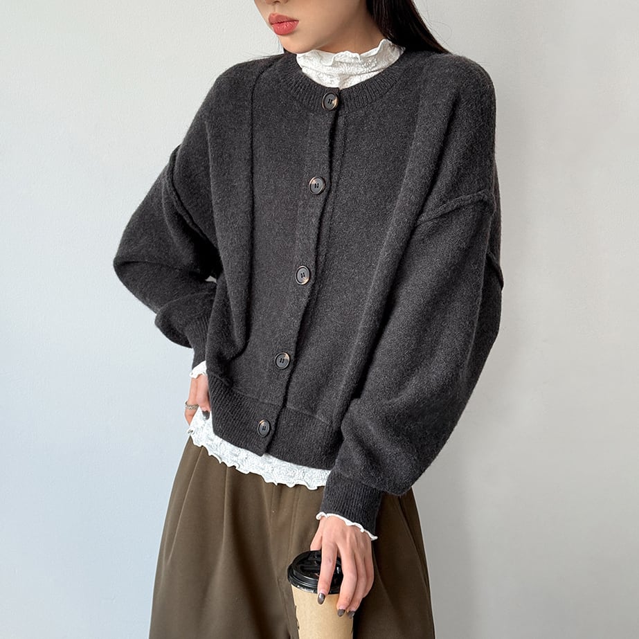 drop shoulder knit cardigan 14808 | abeille